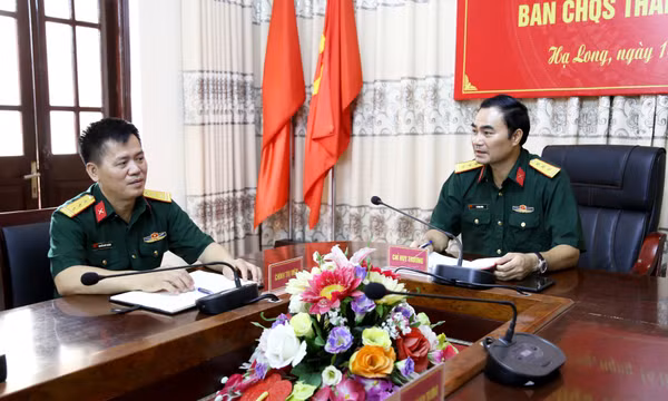 Cặp lãnh đạo toàn năng của Ban CHQS TP Hạ Long