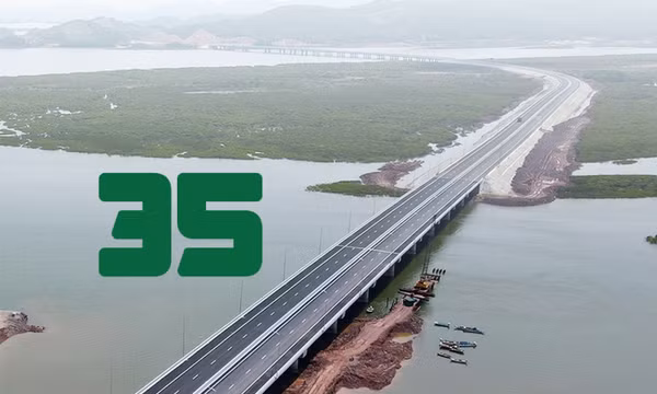  35 - là số cầu vượt sông, biển trên toàn tuyến cao tốc Vân Đồn-Móng Cái