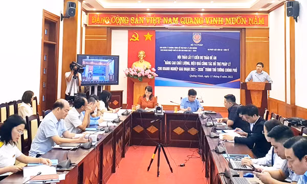 Hội thảo lấy ý kiến đối với Dự thảo Đề án “Nâng cao chất lượng hiệu quả công tác hỗ trợ pháp lý cho doanh nghiệp giai đoạn 2021-2030”