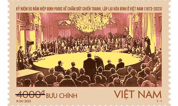 Phát hành bộ tem kỷ niệm 50 năm Hiệp định Paris 