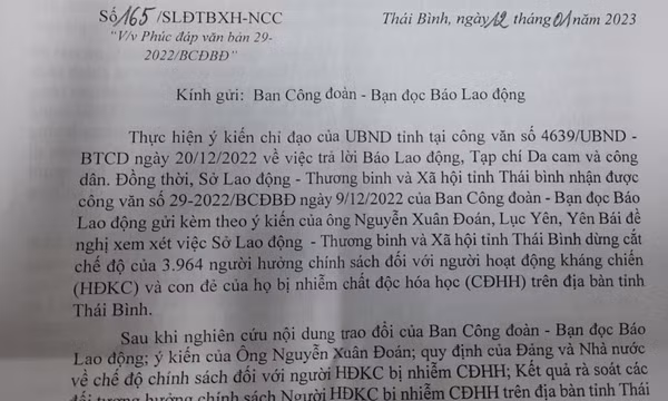 Phản hồi việc ngừng thực hiện chính sách với người hoạt động kháng chiến