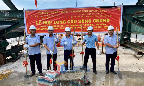 Chính thức hợp long cầu Sông Chanh 3 (TX Quảng Yên)