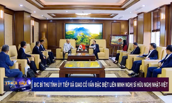 Đồng chí Bí thư Tỉnh ủy tiếp xã giao Cố vấn đặc biệt Liên minh Nghị sĩ hữu nghị Nhật - Việt