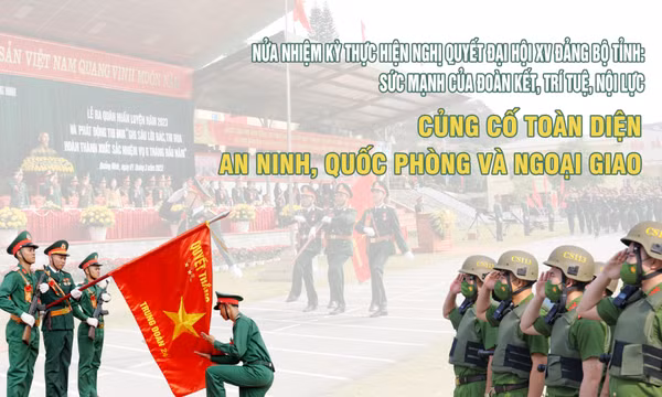 Nửa nhiệm kỳ thực hiện nghị quyết Đại hội XV Đảng bộ tỉnh: Củng cố toàn diện an ninh, quốc phòng và ngoại giao 
