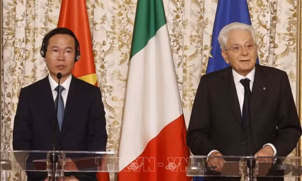 Chủ tịch nước Võ Văn Thưởng và Tổng thống Italy họp báo chung, thông tin về việc Nghị viện Italy phê chuẩn EVIPA
