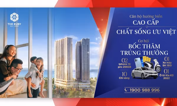 Mua nhà, trúng quà tặng tới gần 800 triệu đồng từ The Ruby Halong