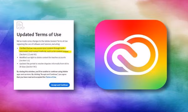 Giới sáng tạo nội dung phẫn nộ vì Adobe thay đổi điều khoản sử dụng