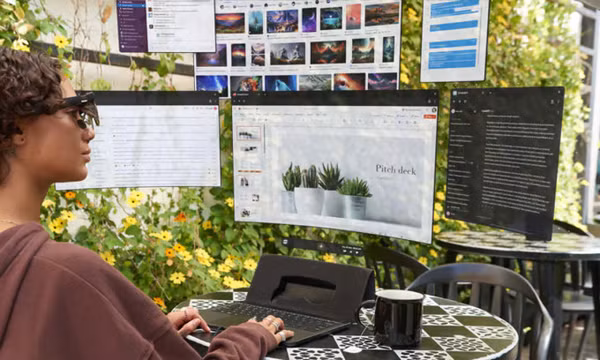 Laptop AR mở ra màn hình 100 inch trước mắt