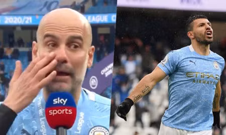 Pep khóc nức nở chia tay công thần Aguero