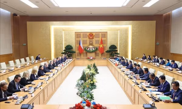 Thủ tướng Phạm Minh Chính hội đàm với Thủ tướng Cộng hòa Séc Petr Fiala