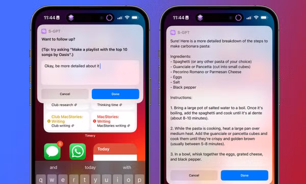 Xuất hiện phím tắt đưa ChatGPT lên iPhone và MacBook