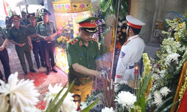 Truy thăng cấp Trung tá cho chiến sỹ công an hy sinh khi làm nhiệm vụ