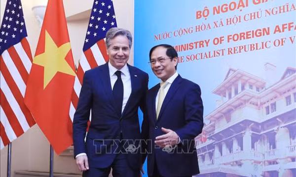 Bộ trưởng Ngoại giao Bùi Thanh Sơn hội đàm với Ngoại trưởng Hoa Kỳ Antony Blinken