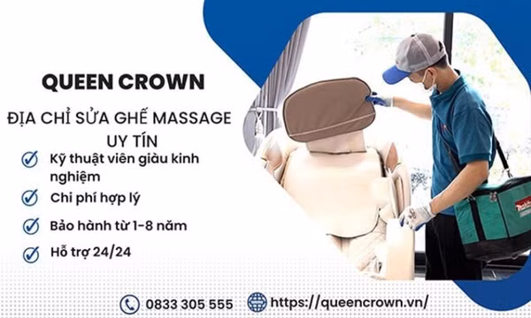 Queen Crown tiên phong triển khai dịch vụ sửa chữa ghế massage tại nhà