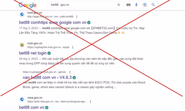 Hàng loạt website cơ quan nhà nước bị chèn link ẩn quảng cáo cờ bạc