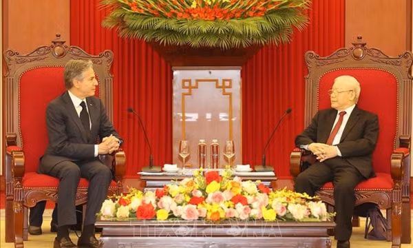 Tổng Bí thư Nguyễn Phú Trọng tiếp Ngoại trưởng Hoa Kỳ Antony Blinken