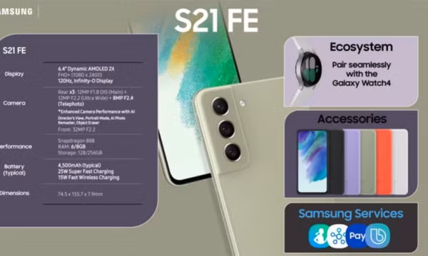 Galaxy S21 FE lộ toàn bộ cấu hình