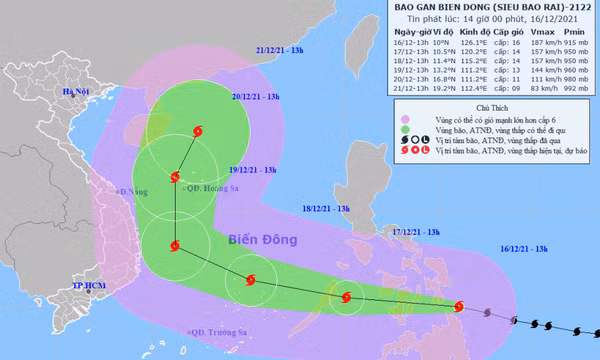 Thủ tướng Chính phủ chỉ đạo ứng phó khẩn cấp với siêu bão RAI