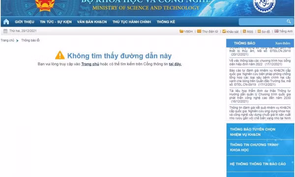 Bộ Khoa học và Công nghệ gỡ tin 'WHO chấp thuận kit test của Công ty Việt Á' trên trang web chính thức