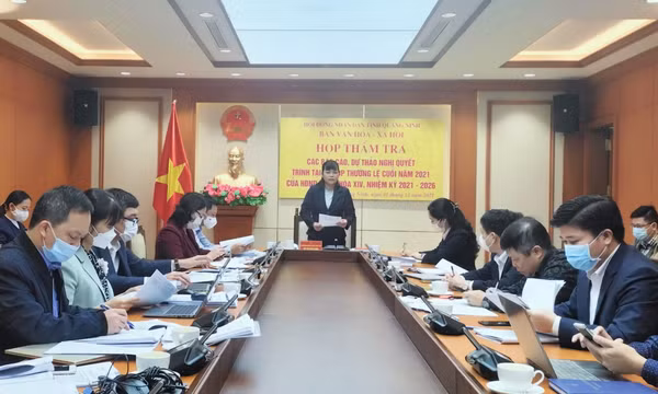 Thẩm tra báo cáo, dự thảo nghị quyết lĩnh vực văn hóa - xã hội