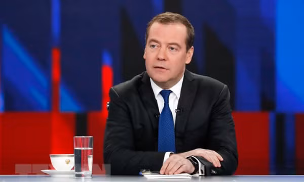Ông Dmitry Medvedev tái đắc cử Chủ tịch đảng Nước Nga Thống nhất