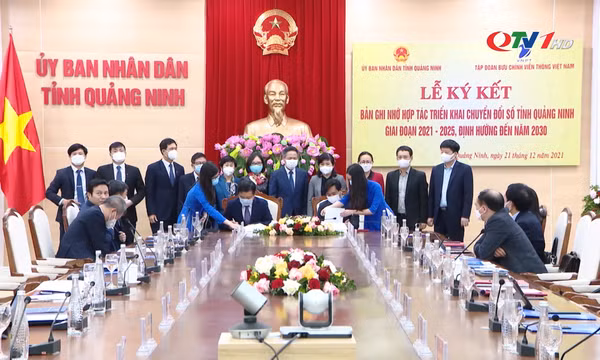 Tỉnh Quảng Ninh và VNPT ký kết bản ghi nhớ hợp tác triển khai chuyển đổi số