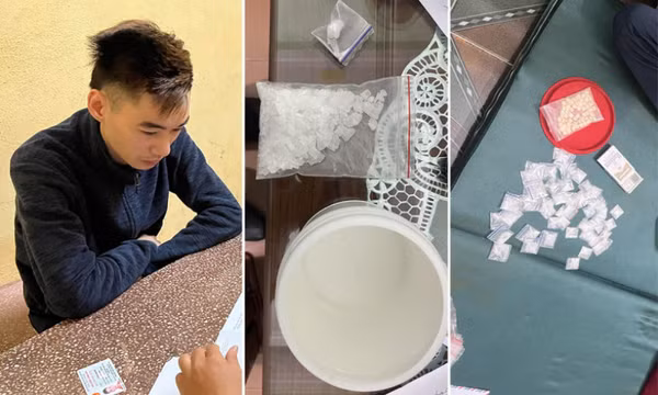 Bắt kẻ giấu ma túy trên mái nhà
