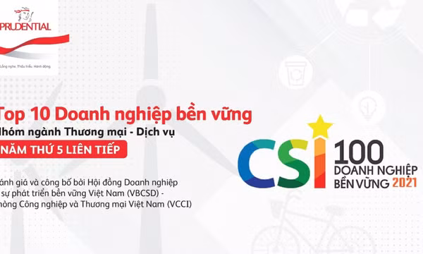 Prudential Việt Nam được vinh danh trong Top 10 doanh nghiệp bền vững