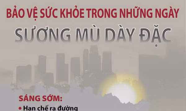 Một số lưu ý để bảo vệ sức khỏe trong những ngày sương mù dày đặc