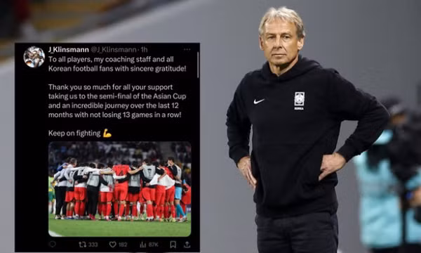 CHÍNH THỨC: Klinsmann bị LĐBĐ Hàn Quốc sa thải