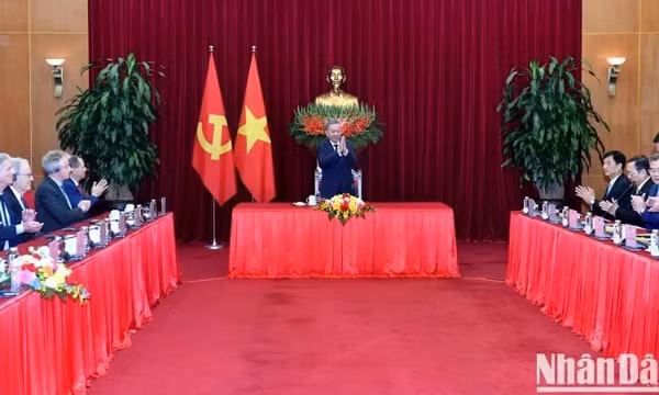 Tổng Bí thư Tô Lâm tiếp Nhóm các nhà khoa học, chuyên gia quốc tế dự Lễ trao giải thưởng VinFuture lần thứ 4