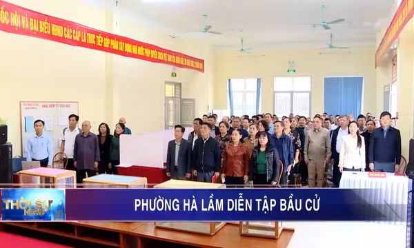 Phường Hà Lầm diễn tập bầu cử