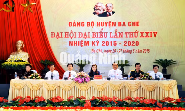 Đại hội Đại biểu Đảng bộ huyện Ba Chẽ lần thứ XXIV, nhiệm kỳ 2015-2020