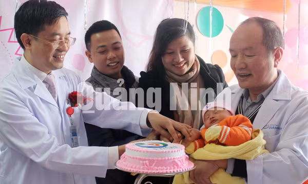 Em bé đầu tiên ra đời bằng phương pháp thụ tinh trong ống nghiệm tại Quảng Ninh, tháng 12-2017