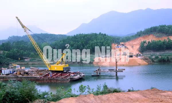 Thi công Cầu Nam Sơn (huyện Ba Chẽ)