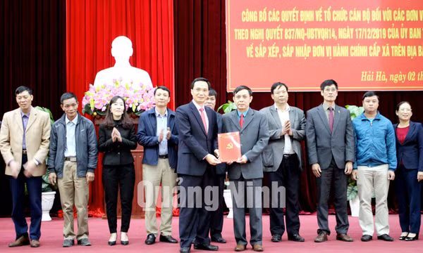 Công bố quyết định về sáp nhập đơn vị hành chính cấp xã, tháng 1-2020