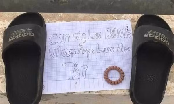 Trêu đùa để lại dép và giấy xin lỗi bố mẹ bên bờ kênh, 3 học sinh làm cả xã tá hỏa đi tìm