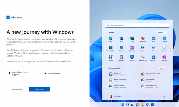 Microsoft dùng chiêu trò để "lùa" người dùng Windows 10 nâng cấp lên Windows 11