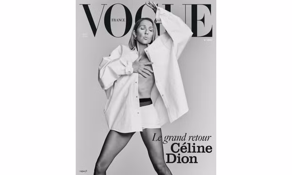 Celine Dion để ngực trần trên tạp chí