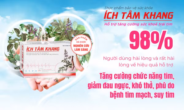 Ích Tâm Khang giảm đau ngực, khó thở do cầu cơ tim, suy tim