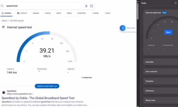 Tìm mọi cách để tăng người dùng, Microsoft mang tính năng đo tốc độ mạng trở lại Edge