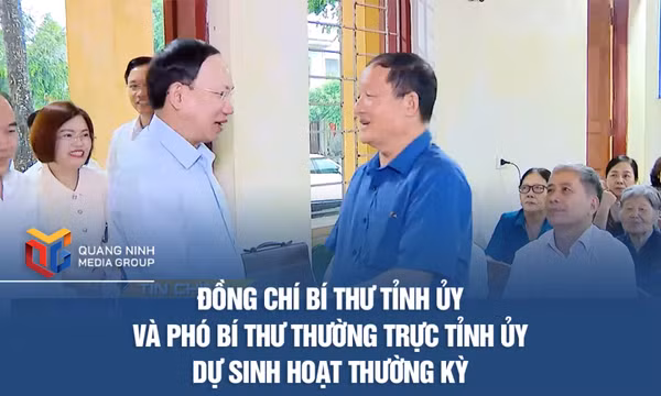Đồng chí Bí thư Tỉnh ủy và Phó Bí thư Thường trực Tỉnh ủy dự sinh hoạt thường kỳ