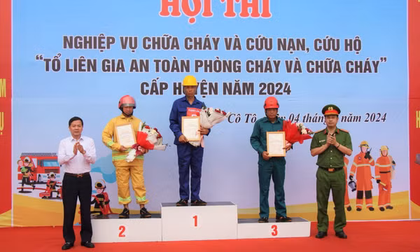 Cô Tô: Tổ chức hội thi nghiệp vụ chữa cháy và cứu nạn, cứu hộ 