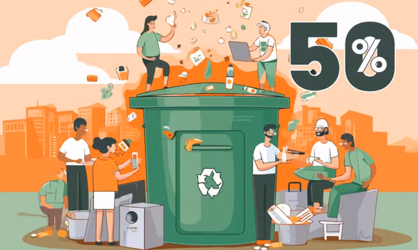 50% - là tỷ lệ chất thải rắn hữu cơ tại đô thị được tuần hoàn tại Quảng Ninh năm 2025