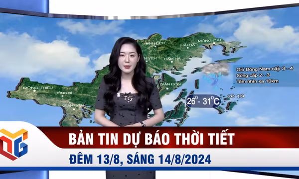 Bản tin dự báo thời tiết đêm 13, ngày 14/8/2024