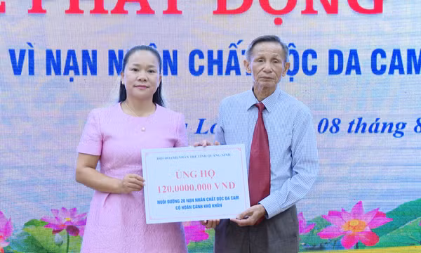 Gần 700 triệu đồng ủng hộ nạn nhân chất độc da cam năm 2024