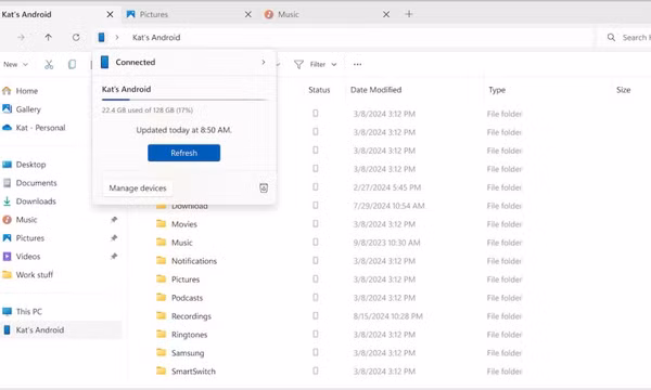 Windows 11 đơn giản hoá truy cập điện thoại Android
