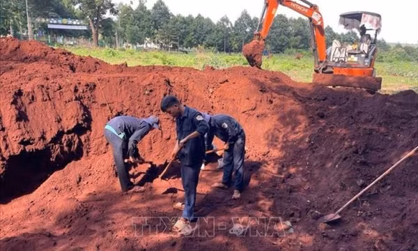 Tìm thấy 7 hài cốt liệt sỹ tại sân bay Quân sự Lộc Ninh