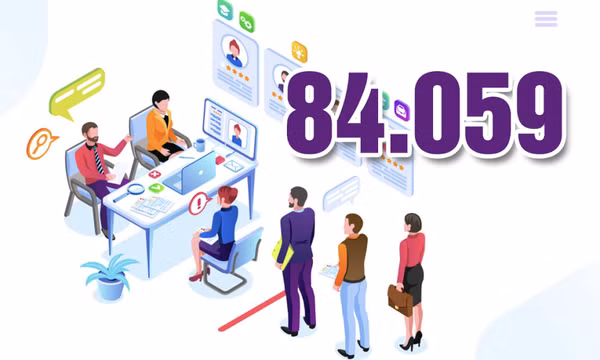 84.059 - là tổng số lao động được vào làm việc tại các doanh nghiệp trên địa bàn tỉnh trong giai đoạn 2020-2024