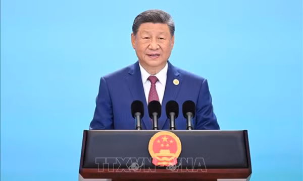 Chủ tịch Trung Quốc Tập Cận Bình hội đàm với lãnh đạo Triều Tiên Kim Jong Un